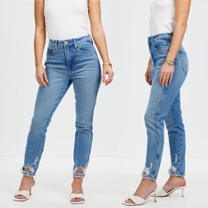 Good American Good Curve Skinny Crop 24 Blue‎ 692 NWT